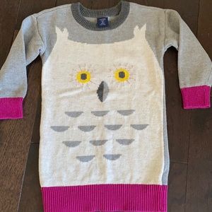 Baby Gap girls owl sweater dress 2T